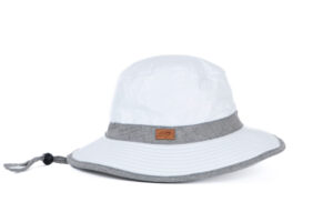 DEFECTUEUX - Chapeau moyen bord Naturel Blanc / Gris souris