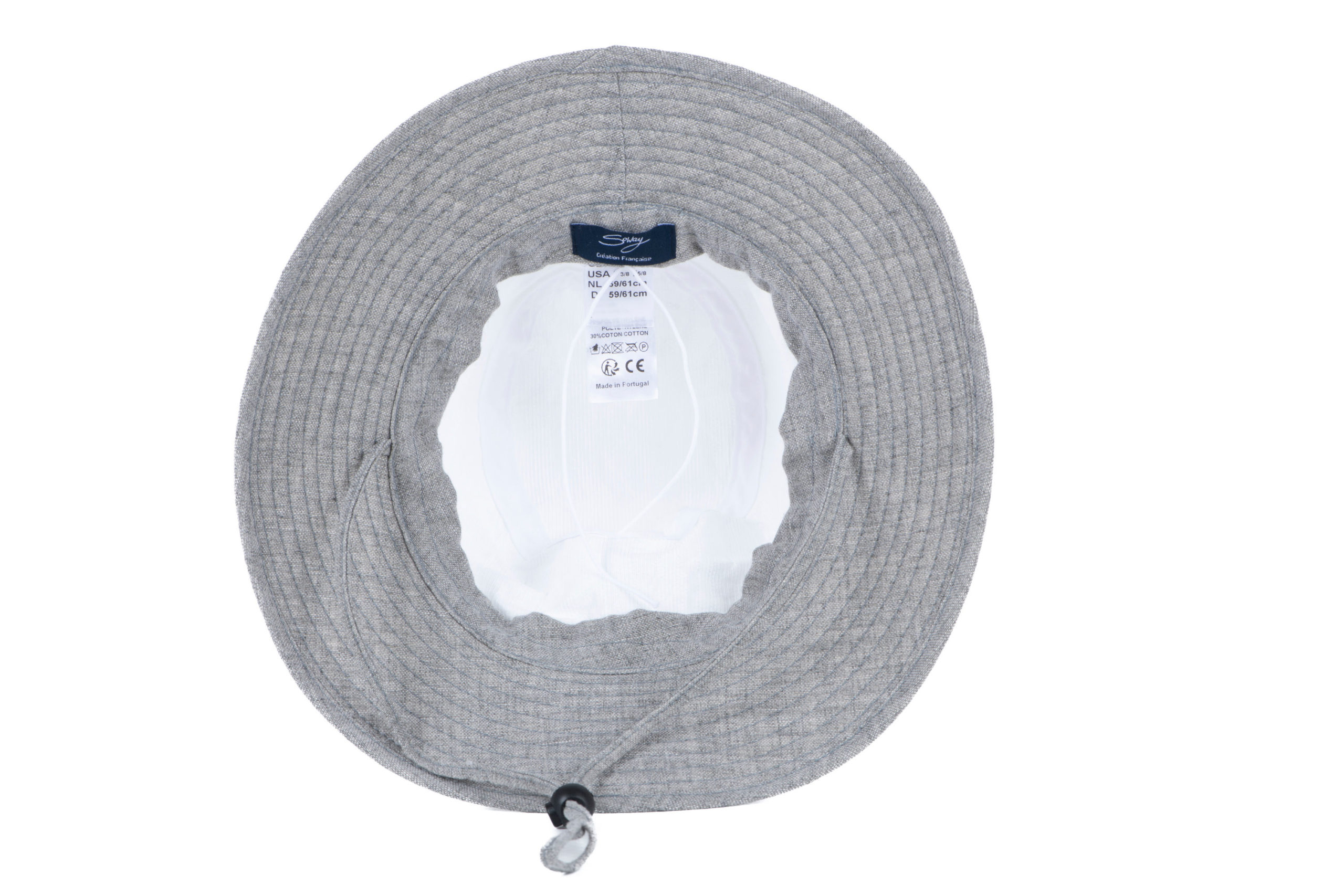 DEFECTUEUX - Chapeau moyen bord Naturel Blanc / Gris souris - Image 4