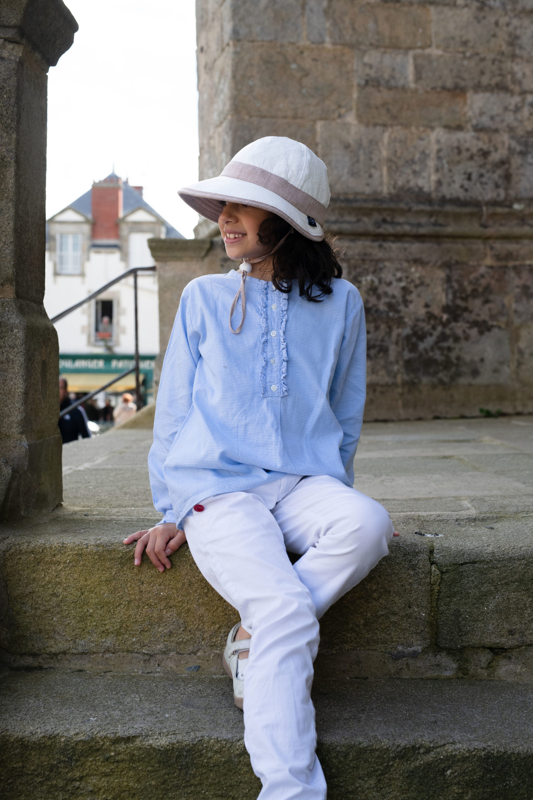 Chapeau anti-UV enfant "Louison" - Imagen 4